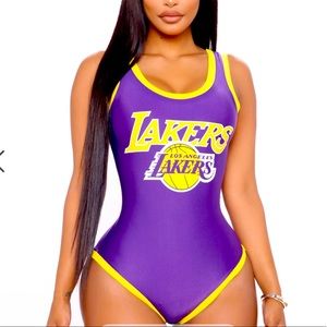NBA Foul Ball Lakers Bodysuits - Purple
